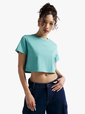 Redbat Classics Women's Bright Blue Cropped Top