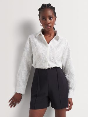 Luella Textured Feather Shirt