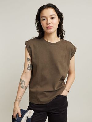 G-Star Women's Constructed Loose Brown Top