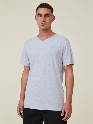 Men's Cotton On Grey Organic V-Neck T-Shirt