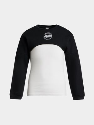 Jet Younger Girls Black Athlete Shrug Active top