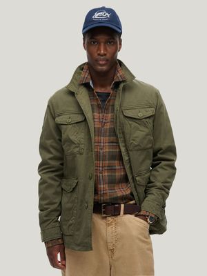 Men's Superdry Green  Military M65 Embroidered Lw Jacket