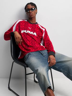 Puma Men's Longsleeve Football Red Jersey