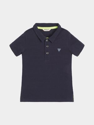 Older Boy's Guess Blue Polo