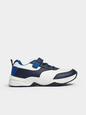 Jet Older Boys Navy/Blue Strap Sneakers