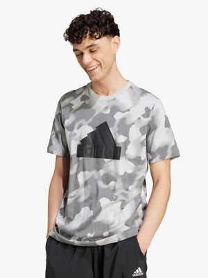 Mens adidas Future Icons Badge of Sport Allover Print Tee