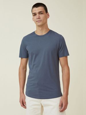 Men's Cotton On Blue Organic Longline T-Shirt