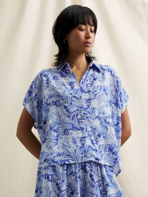 Women's Canvas Co-ord Button Through Shirt