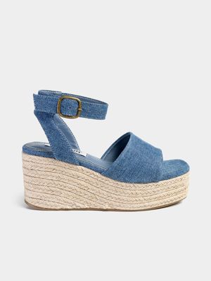 Women's Madison Blue Lauren Full Vamp Espadrille Wedges