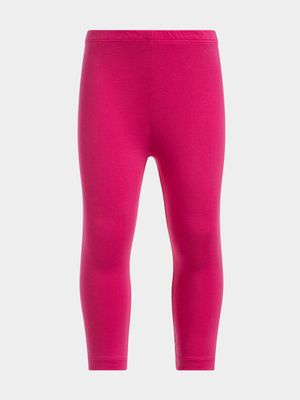 Older Girl's Bright Pink Leggings