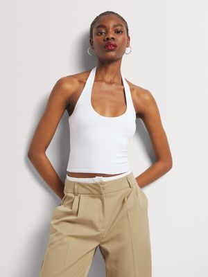 Y&G Cotton Lycra Halter Neck Top