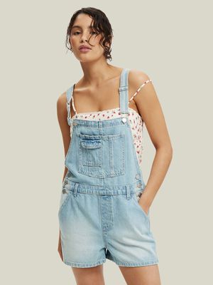 Women's Cotton On Air Blue Short Denim Overall