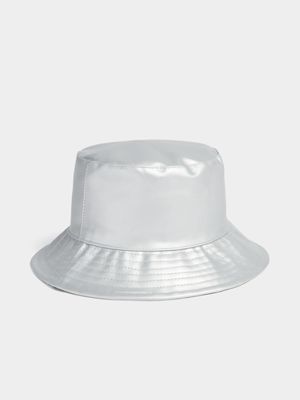 Jet Older Girls Silver Metallic Bucket Hat