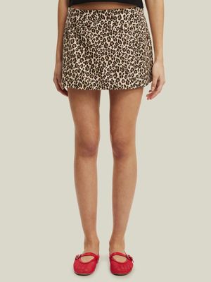 Women's Cotton On Multi Sienna Linen Cotton Mini Skirt