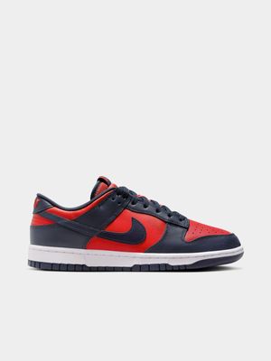 Nike Mens Dunk Low Retro Red/Navy Sneaker