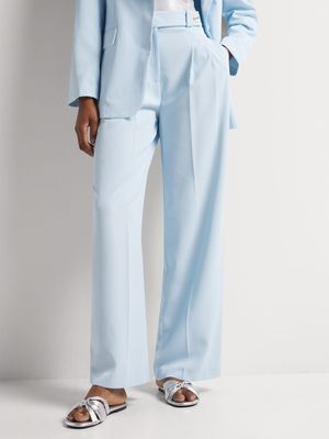 Wide Leg Extended Tab Pleated Pants