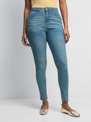 Women's Light Tea Stain Skinny Jeans