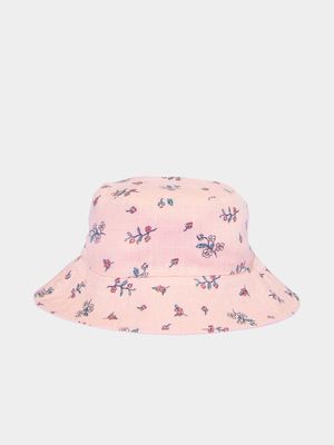 Cotton On Baby Pink Billy Reversible Bucket Hat