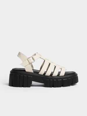 Women's White Gladiator Sandal