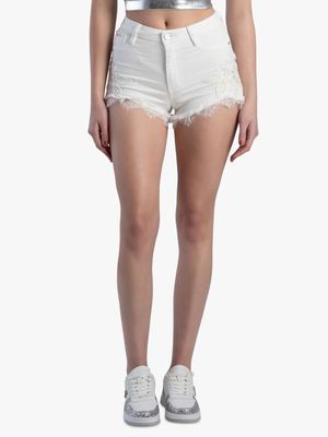 Women's Sissy Boy White High Waist Shorts