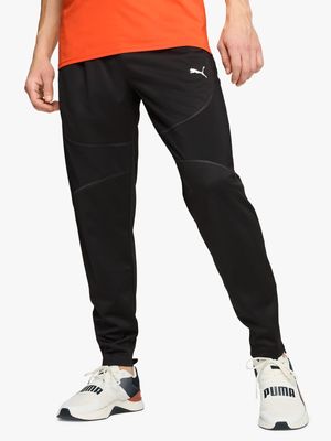 Mens Puma Flex Panelled Black Tapered Jogger