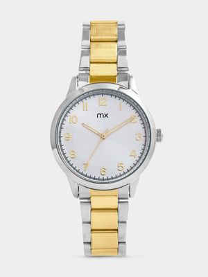 MX Silver & Gold Plated Two-Tone Bracelet Watch