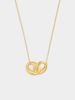 Yellow Gold Interlocking Circles Necklet