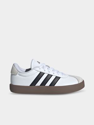 Junior Grade-School adidas VL Court 3.0 White/Black/Gum Sneakers