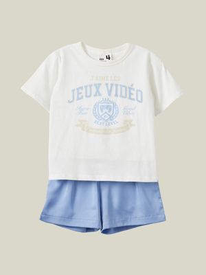 Cotton On Kids  Navy Calvin Short Sleeve Pyjama Set