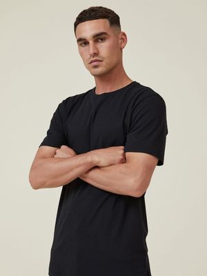 Men's Cotton On Black Organic Longline T-Shirt