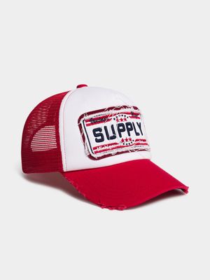 Men's Red Classic  Trucker Cap