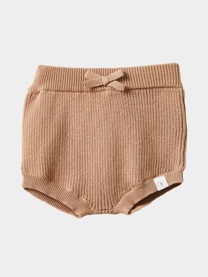 Cotton On Baby Brown Organic Knit Bloomers