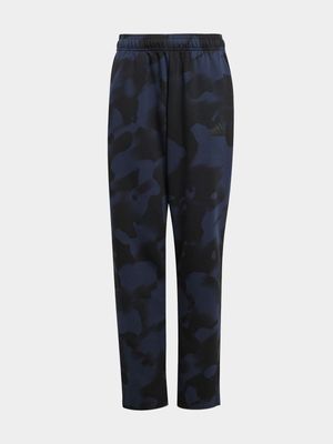 Boys adidas Future Icons Aop Black Pants