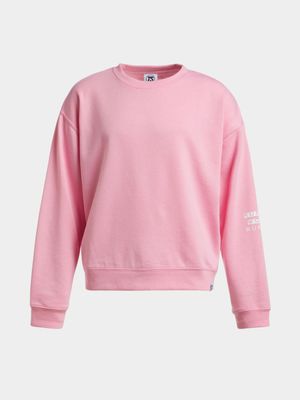 Girls TS Unbrushed Pink Crew