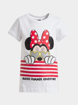 Jet Younger Girls White Minnie Mouse T-Shirt