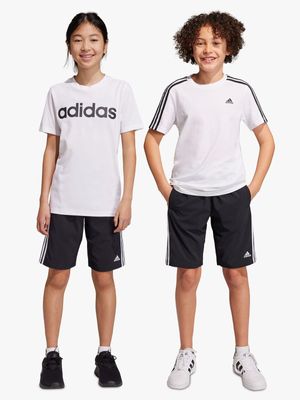 Boys adidas 3-Stripes Woven Black Shorts