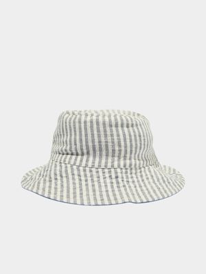 Cotton On Baby White Billy Reversible Bucket Hat