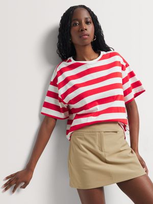 Cotton Wide Stripe T-Shirt