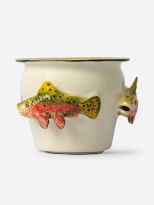 Rialheim Hand Painted Rainbow Trout Planter