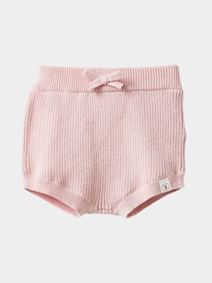 Cotton On Baby Pink Organic Knit Bloomers