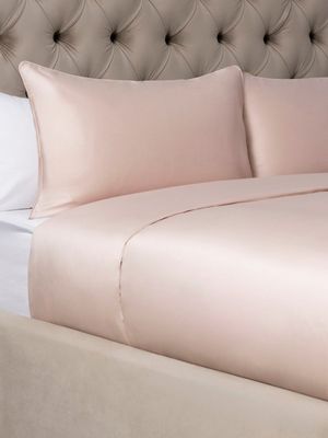 Grace Softest Gold Seal Certified Egyptian Cotton 200 Thread Count Duvet Cover Set Dusty Pink