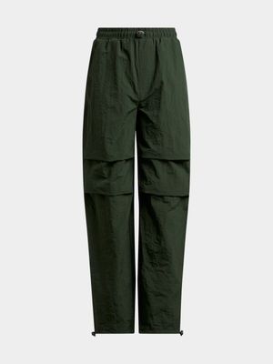 Jet Younger Boys Olive Pleated Tapered Pants