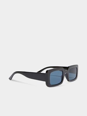 Women's Cotton On Black Heidi Rectangle Sunglasses