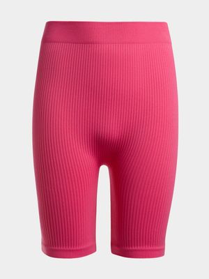 Jet Older Girls Pink Seamless Cycle Shorts