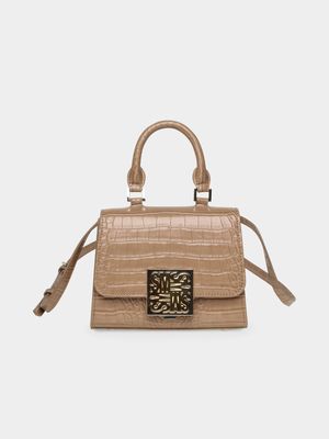 Women's Steve Madden Beige Bjanae Top Handle Bag