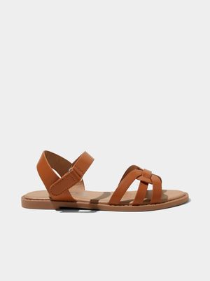 Cotton On Kids  Brown Georgie Cross Over Sandals