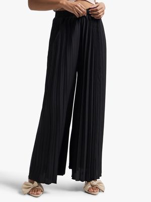 Women's Black Palazzo Wide Leg Pants