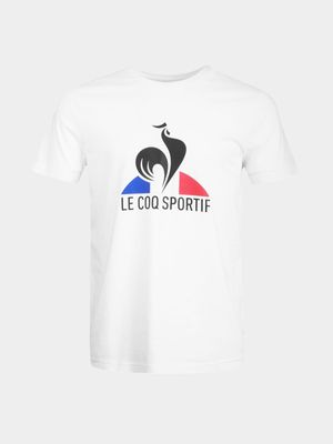 Mens Le Coq Sportif Graphic Tri Core No.1 White Tee