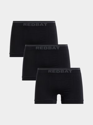 Redbat Men’s 3 Pack Seamless Black Trunk