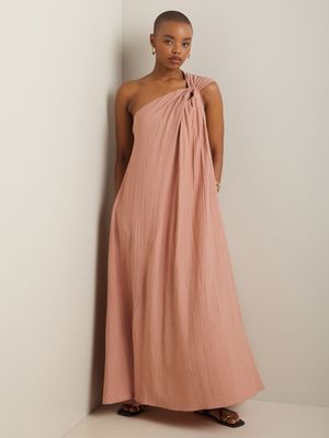 Women's Iconography Draped One Shoulder Maxi Dress